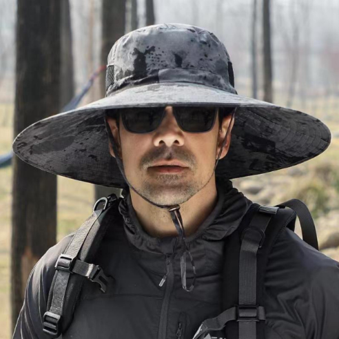 Men's 15CM Wide Brim Bucket Hat – UV Protection Sun Hat