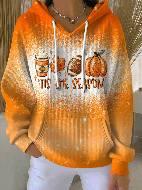 Women's Casual Autumn Season Textured Hoodie